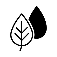 Leaf with Water Droplet Icon