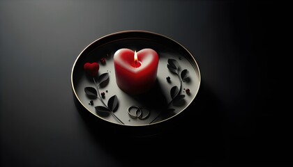 The Warmth of Love in a Heart-Shaped Candle.