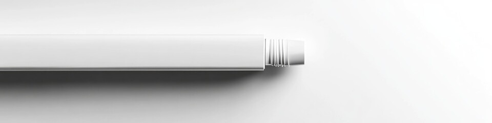 A white air conditioner installed on the side of a building or a wall