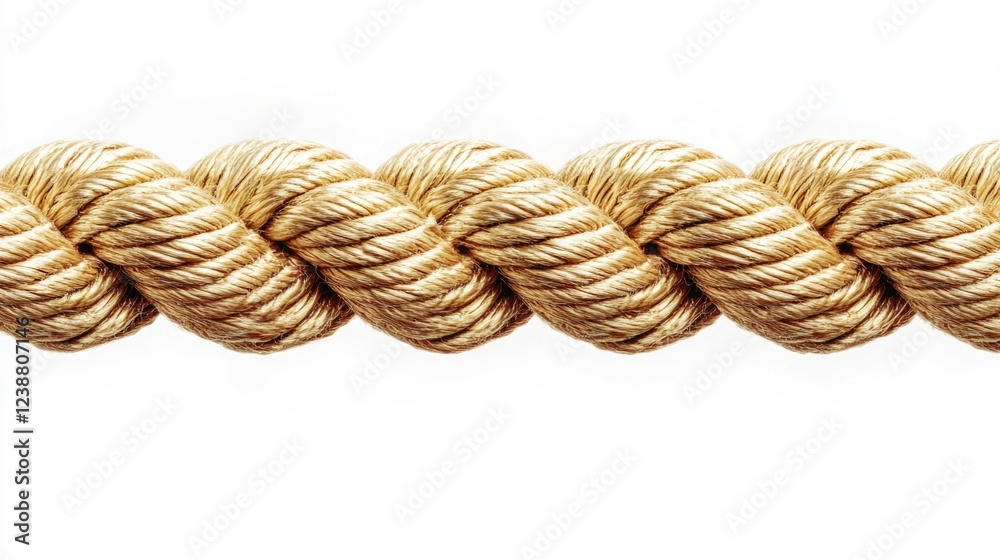 Aufkleber A close-up shot of a rope against a white background, suitable for use in designs where a simple texture or pattern is needed
