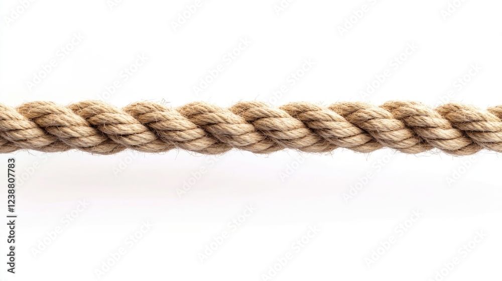 Aufkleber A close-up view of a rope on a simple white background, ideal for use in graphic design or as a symbol