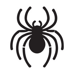 Silhouette Spider Illustration in Black