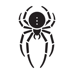 Black Silhouette Spider Illustration Vector Graphic