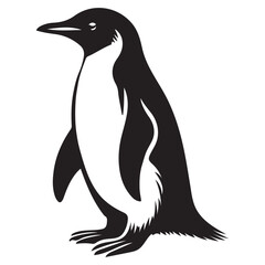 Penguin Silhouette Vector Illustration for Wildlife