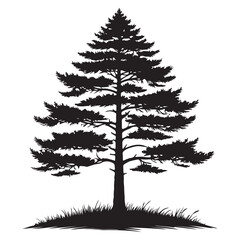 Majestic Pine Tree Silhouette Vector Art