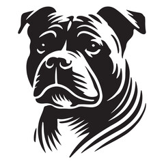 Staffordshire Bull Terrier Silhouette Vector Illustration