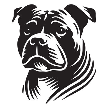recommend clip art: Staffordshire Bull Terrier Silhouette Vector Illustration