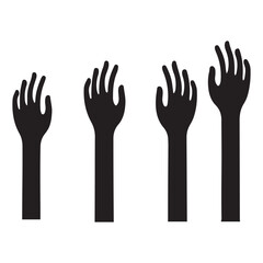 Spooky Silhouette Hands Reaching Up Illustration