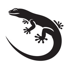 Gecko Silhouette Illustration for Reptile Designs