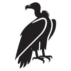Vulture Silhouette Illustration for Wildlife Designs
