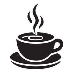 Warm Cup of Coffee Silhouette Icon