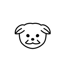 outline of the dog's head