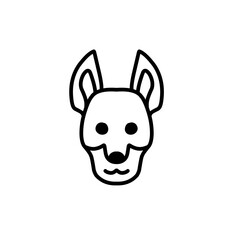 outline of the dog's head