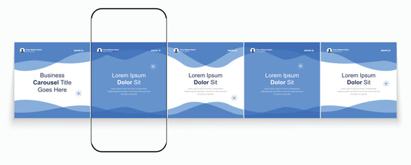 Digital marketing carousel banner template for Instagram post or LinkedIn marketing post template
