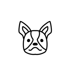 outline of the dog's head