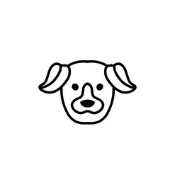 outline of the dog's head