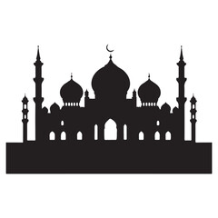 Elegant Muslim festival design with crescent moon and lanterns