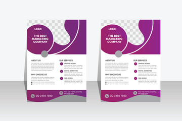 Modern Corporate professional business flyer vector template design set	