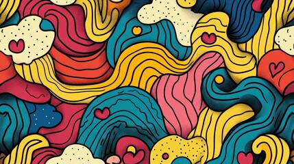 Obraz premium Vibrant Abstract Swirls: A Colorful Artistic Expression