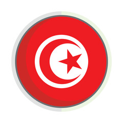 Obraz premium Tunisian national flag shield Badge