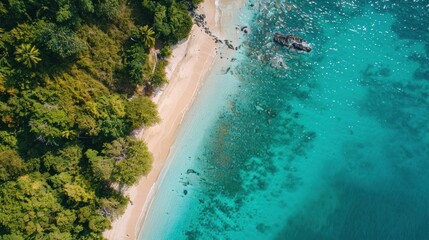 A tropical beach in Thailand with turquoise water.