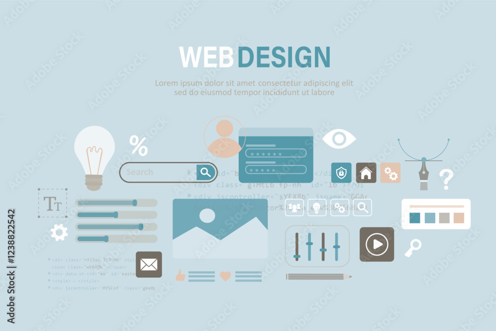 Wall mural graphic and web design. custom design for a sites, mobile applications, ui ux design. creative conce