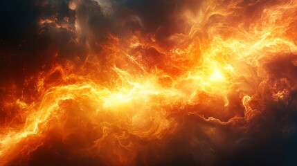 The dazzling and fantastic burning universe scenery