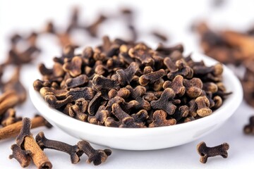 Obraz premium Aromatic spices in a small ceramic container