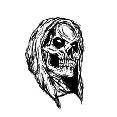 Fototapeta premium Scribble art skull and crossbones
