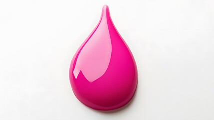 Obraz premium Dripping Fluid pink color, on a white background, generative AI