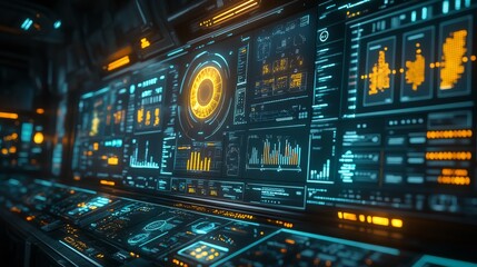 Obraz premium Future Technology Control Center