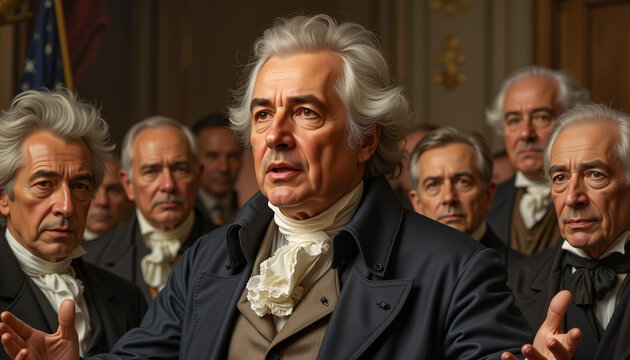 Robespierre passionately addresses National Convention, intense politics