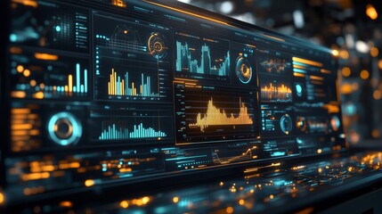Fototapeta premium Technology Data Visualization Interface