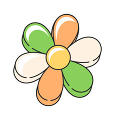 Daisy flower irish flag color