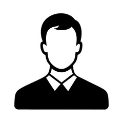 Professional Businessman Profile Icon &ndash; Modern Minimalist Avatar Symbol for Social Media, Web, and App Interface &ndash; High-Quality 4K Vector Illustration with Clipping Path &ndash; 2025 Editable Design