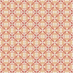 Nyonya Tiles Pastel Red Floral Seamless Pattern