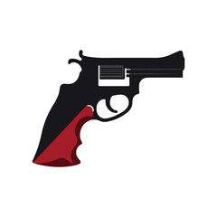 Gun minimalist vector icon 