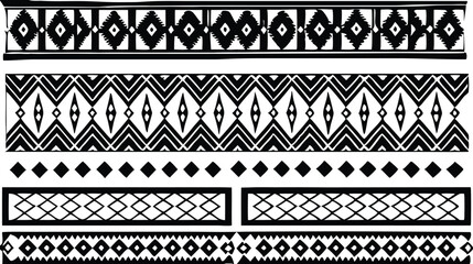 Hand-Drawn Tribal Border Design for Crafts , Fabric, Textile Prints for any project design vector illustration