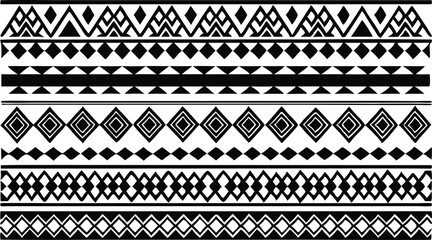 Hand-Drawn Tribal Border Design for Crafts , Fabric, Textile Prints for any project design vector illustration