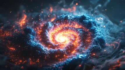 Abstract Radiant Representation of Harmonics in Cosmic Swirl Patterns