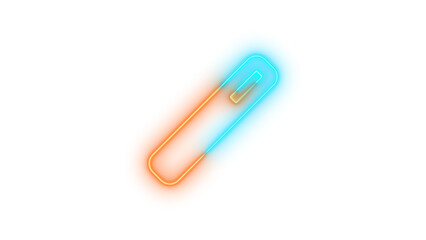 Neon wand magic icon brown cyan color glowing with transparent background