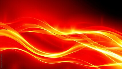 Obraz premium Abstract Red and Yellow Wave Design