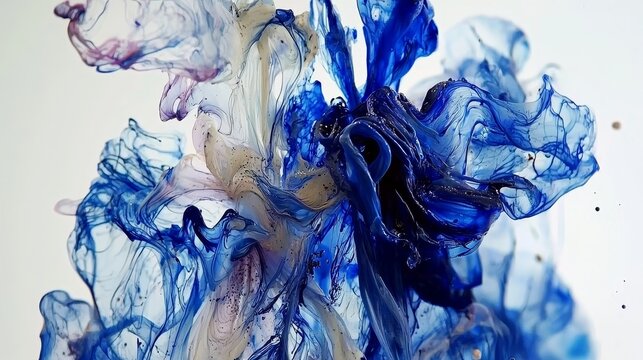 The Elegance of Wave Functions Illustrated in Colorful Ink Swirls