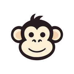 Minimal monkey logo