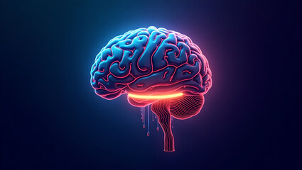 illustration blue intelligence medical head