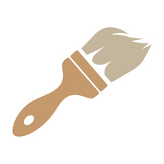 Paint brush silhouette icon vector sign symbol  illustration, painting element art graph design  logo 
