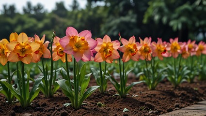 Obraz premium spring flowers in the garden