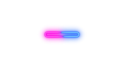 Neon window minimize icon blue pink color glowing with transparent background