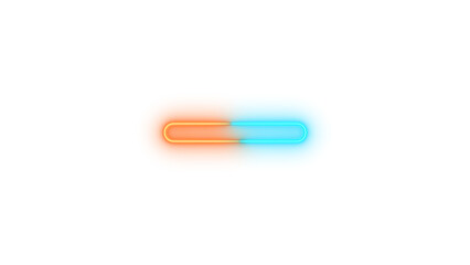 Neon window minimize icon brown cyan color glowing with transparent background