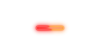 Neon window minimize icon brown red color glowing with transparent background